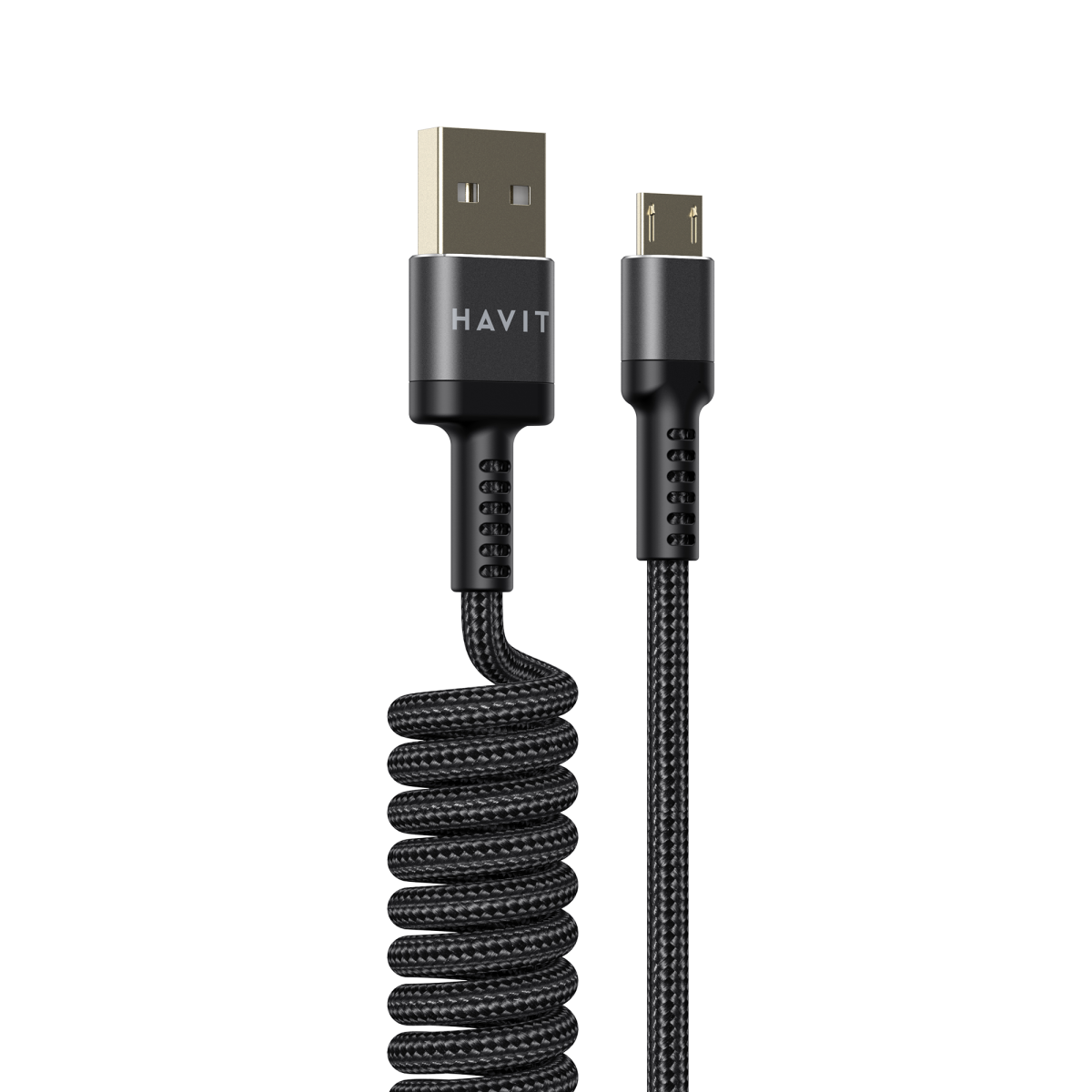 Кабель спіральний Micro USB HAVIT HV-CB6250 2.4A 1.5м