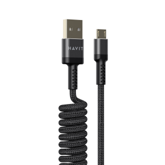 Кабель спіральний Micro USB HAVIT HV-CB6250 2.4A 1.5м