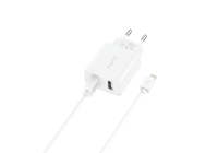 Зарядний пристрій HAVIT HV-ST115 2USB з кабелем Lightning