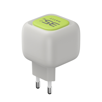 Зарядний пристрій HAVIT UC251 GaN 35W USB-A+USB-C +Кабель USB-C Gray/Green