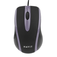 Дротова миша HAVIT HV-MS753 USB Black/Purple (1000 DPI, 3 кл)