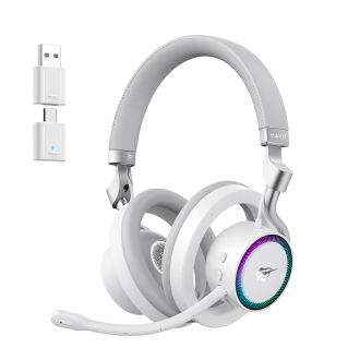 Бездротові ігрові навушники HAVIT Fuxi-H8 White + Gray
