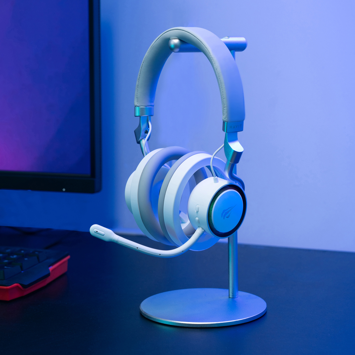 Бездротові ігрові навушники HAVIT Fuxi-H8 White + Gray