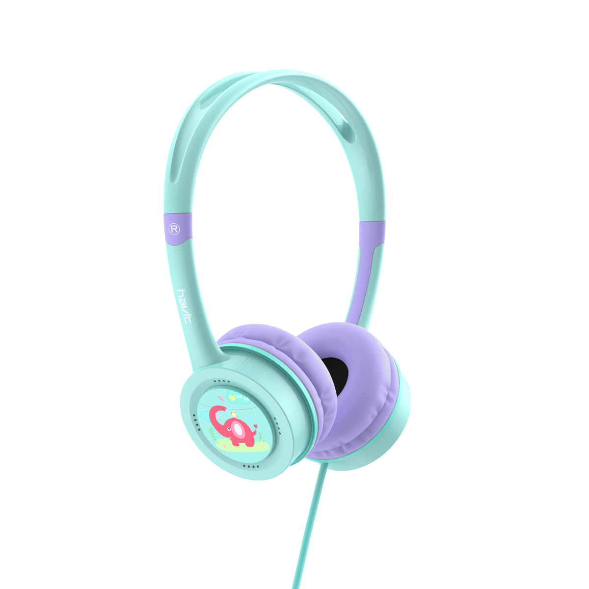 Навушники дитячі дротові накладні HAVIT HV-H210d Green
