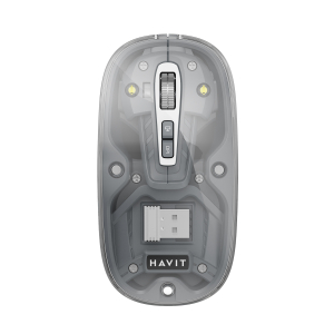 Бездротова миша дворежимна HAVIT MS62WB Pro Transparent Gray