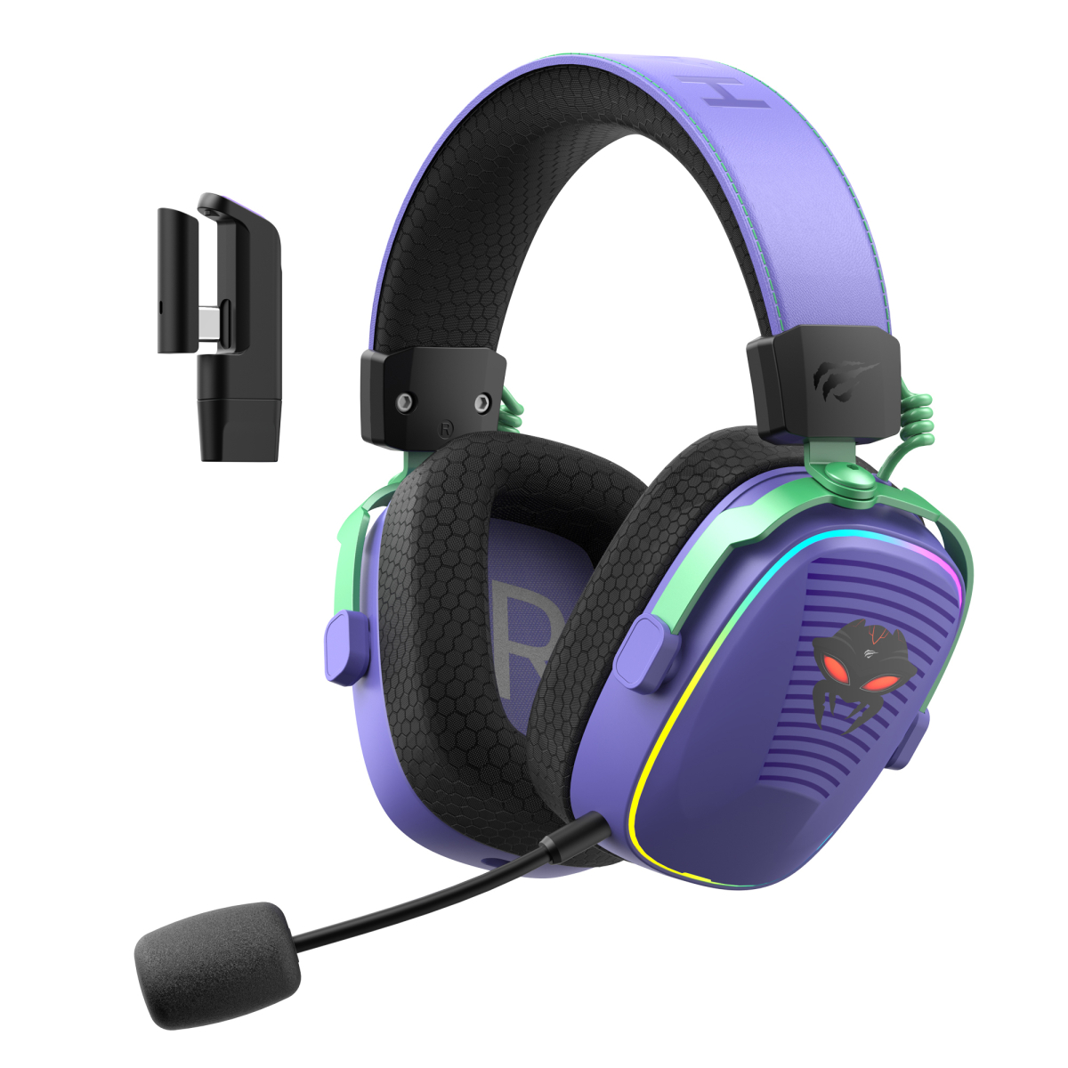 Бездротові ігрові навушники HAVIT Huaxu-X4 Purple+Black