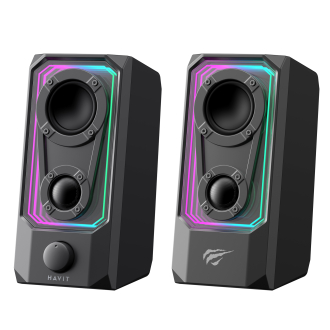 Стерео колонки ігрові HAVIT SK219 6W USB+BT RGB Black+Gray