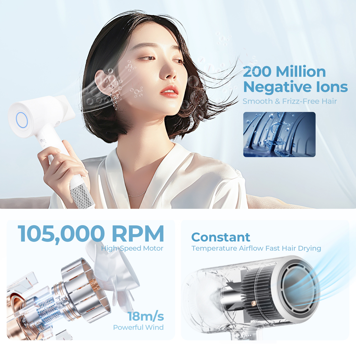 Фен HAVIT HD201 1600W Purple