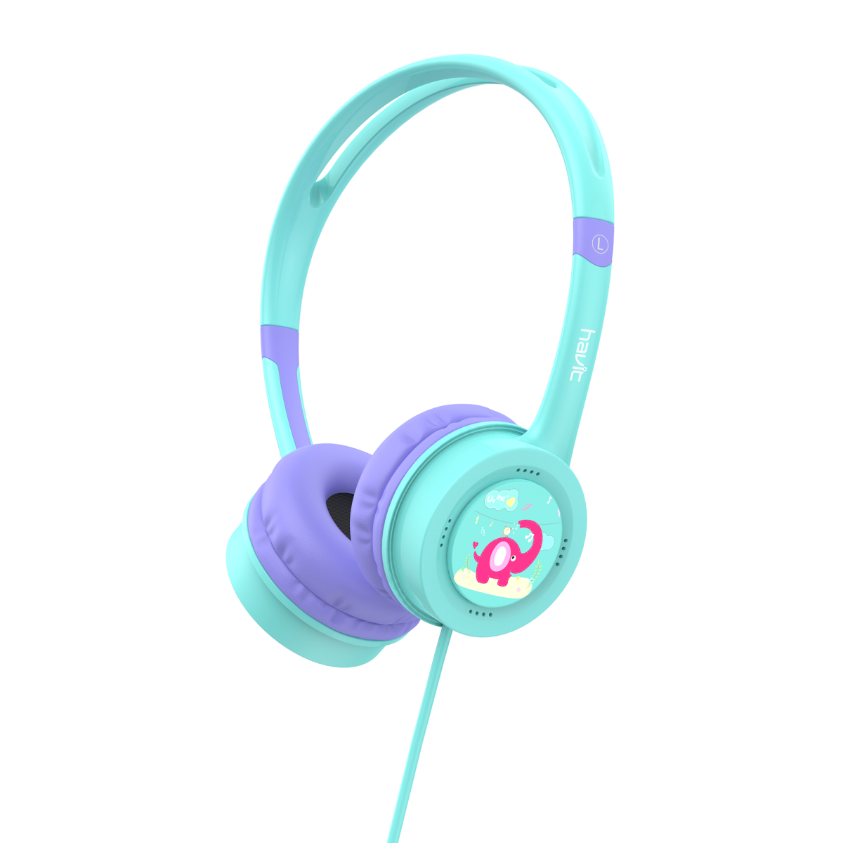 Навушники дитячі дротові накладні HAVIT HV-H210d Green