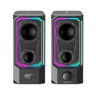 Стерео колонки ігрові HAVIT SK219 6W USB+BT RGB Black+Gray
