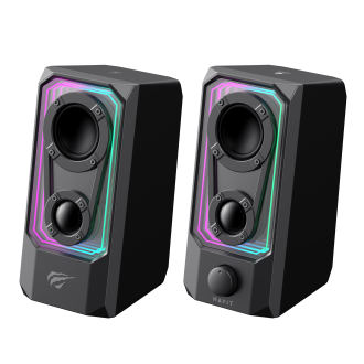 Стерео колонки ігрові HAVIT SK219 6W USB+BT RGB Black+Gray