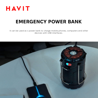 Багатофункціональний ліхтар для кемпінгу HAVIT HV-S006 3W 300Lm