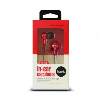 Вакуумні навушники з мікрофоном HAVIT HV-L670 Red/Black