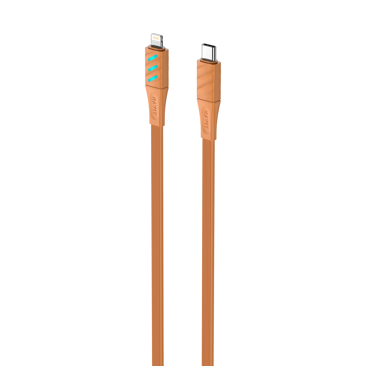 Кабель USB-C - Lightning HAVIT HV-CB6255 PD30W 1м з LED індикатором Orange