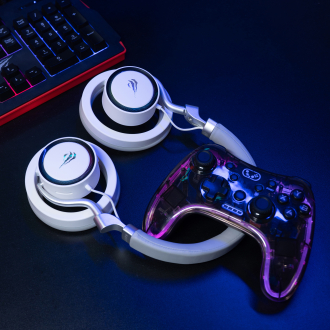 Бездротові ігрові навушники HAVIT Fuxi-H8 White + Gray