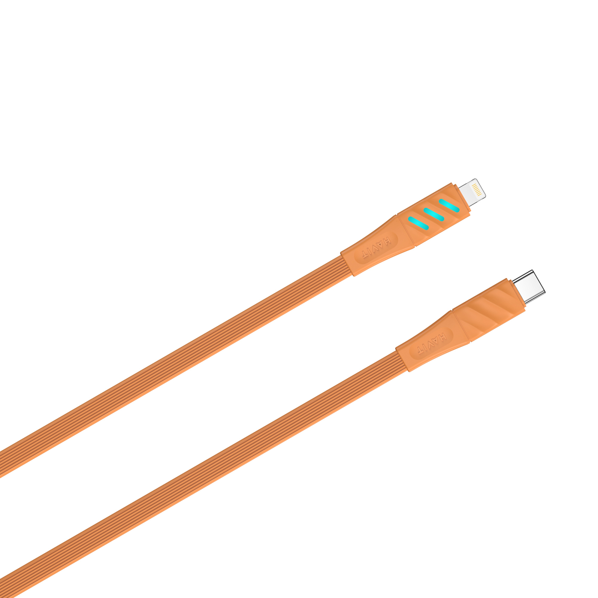 Кабель USB-C - Lightning HAVIT HV-CB6255 PD30W 1м з LED індикатором Orange