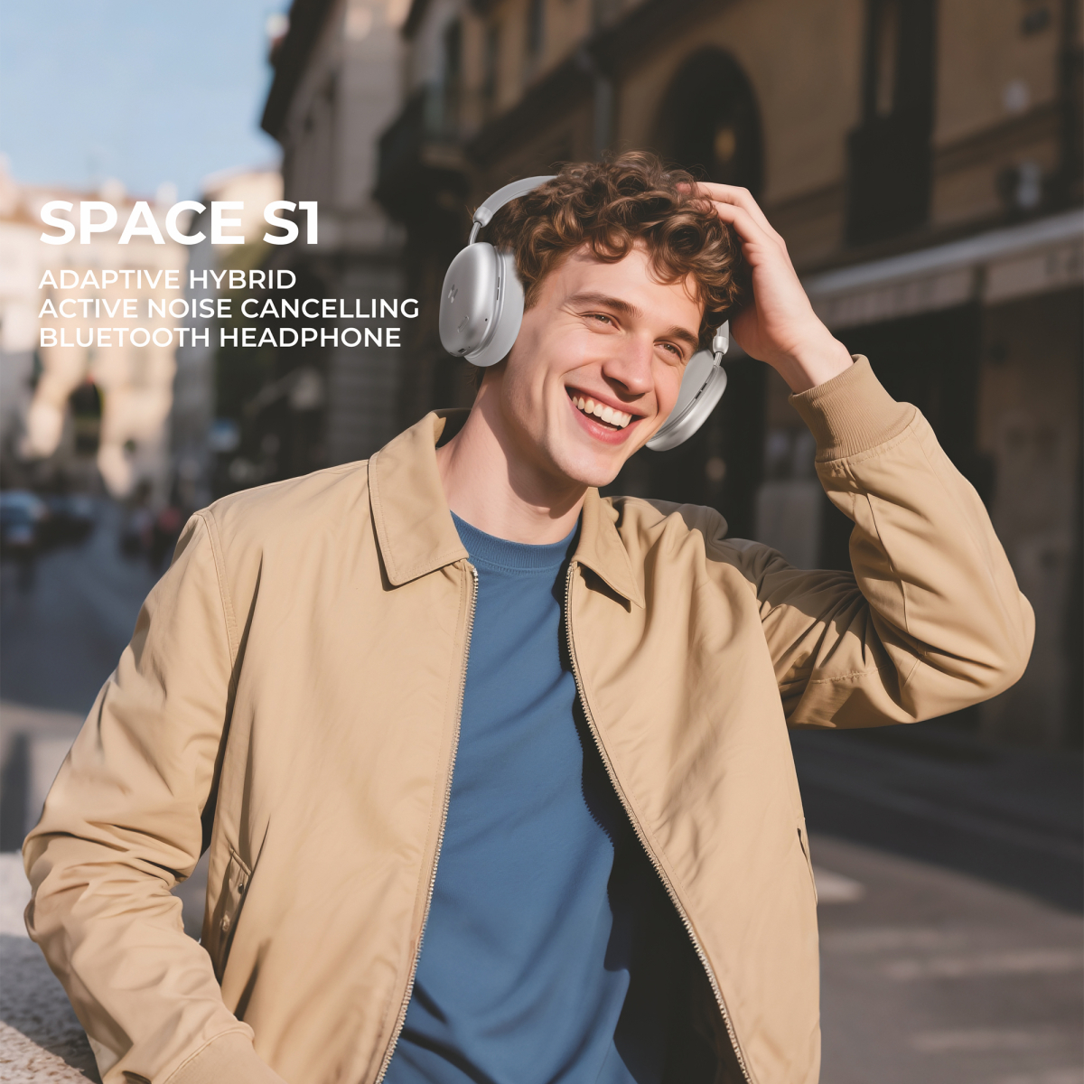 Навушники накладні бездротові HAVIT H670BT "SPACE S1" ANC Silver