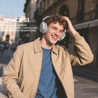 Навушники накладні бездротові HAVIT H670BT "SPACE S1" ANC Silver