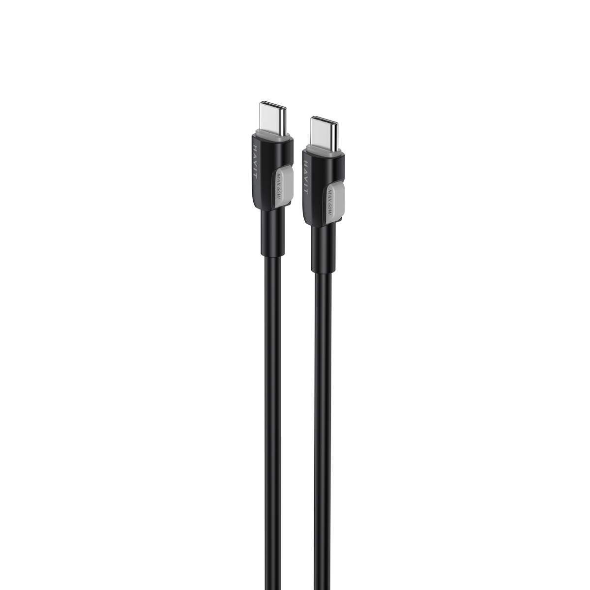 Кабель USB-C - USB-C HAVIT CB308C PD60W 3A 1м Black