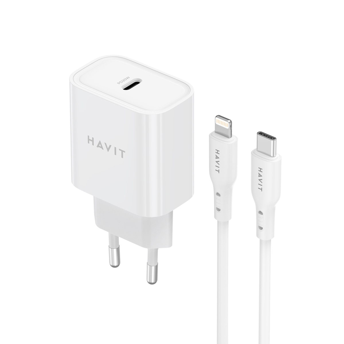 Зарядний пристрій HAVIT ST935 20W USB-C з кабелем USB-C - Lightning