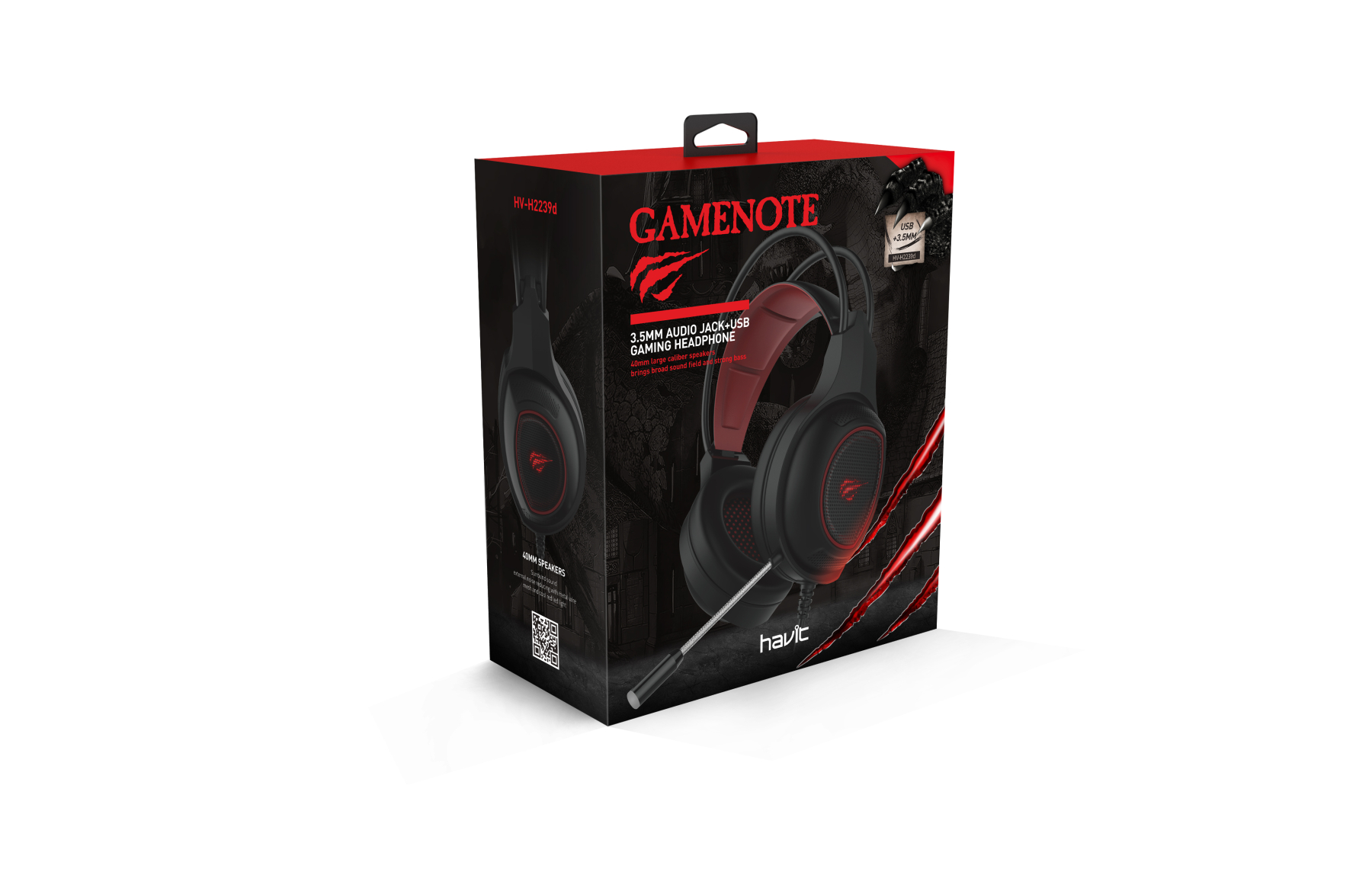 Ігрові навушники з мікрофоном HAVIT HV-H2239d USB + 3.5мм
