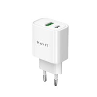 Зарядний пристрій HAVIT UC111 PRO 20W USB-A+USB-C White