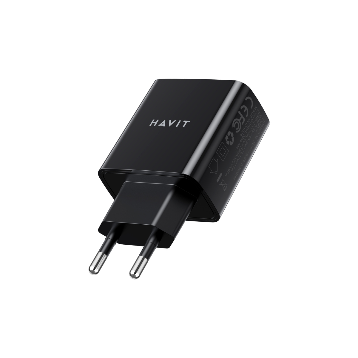 Зарядний пристрій HAVIT HV-UC111 20W USB+USB-C Black