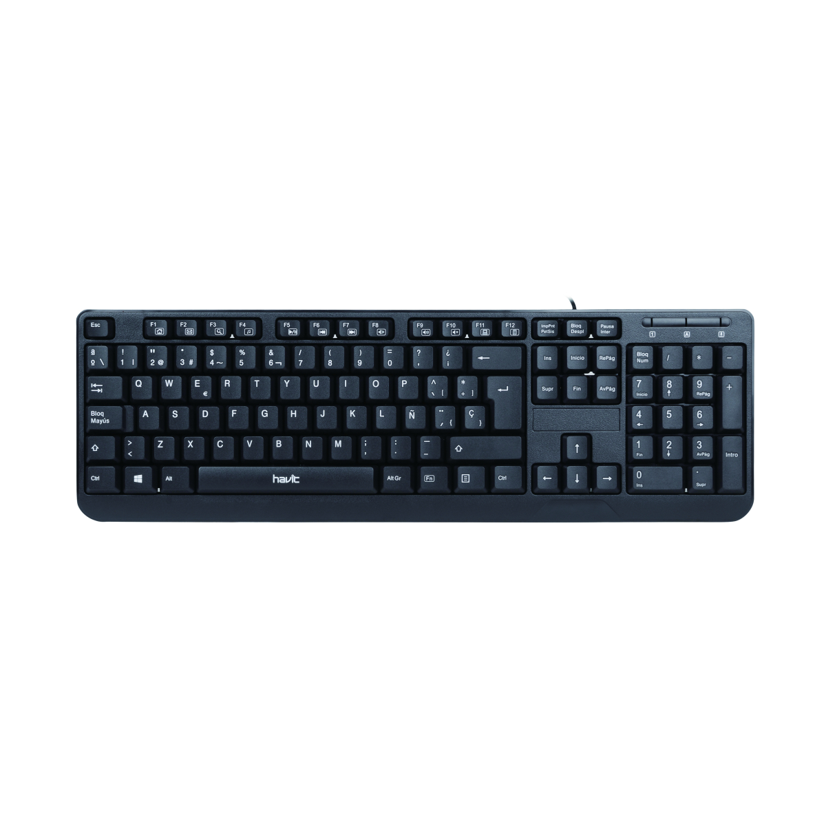 Дротова клавіатура HAVIT HV-KB378 USB Black