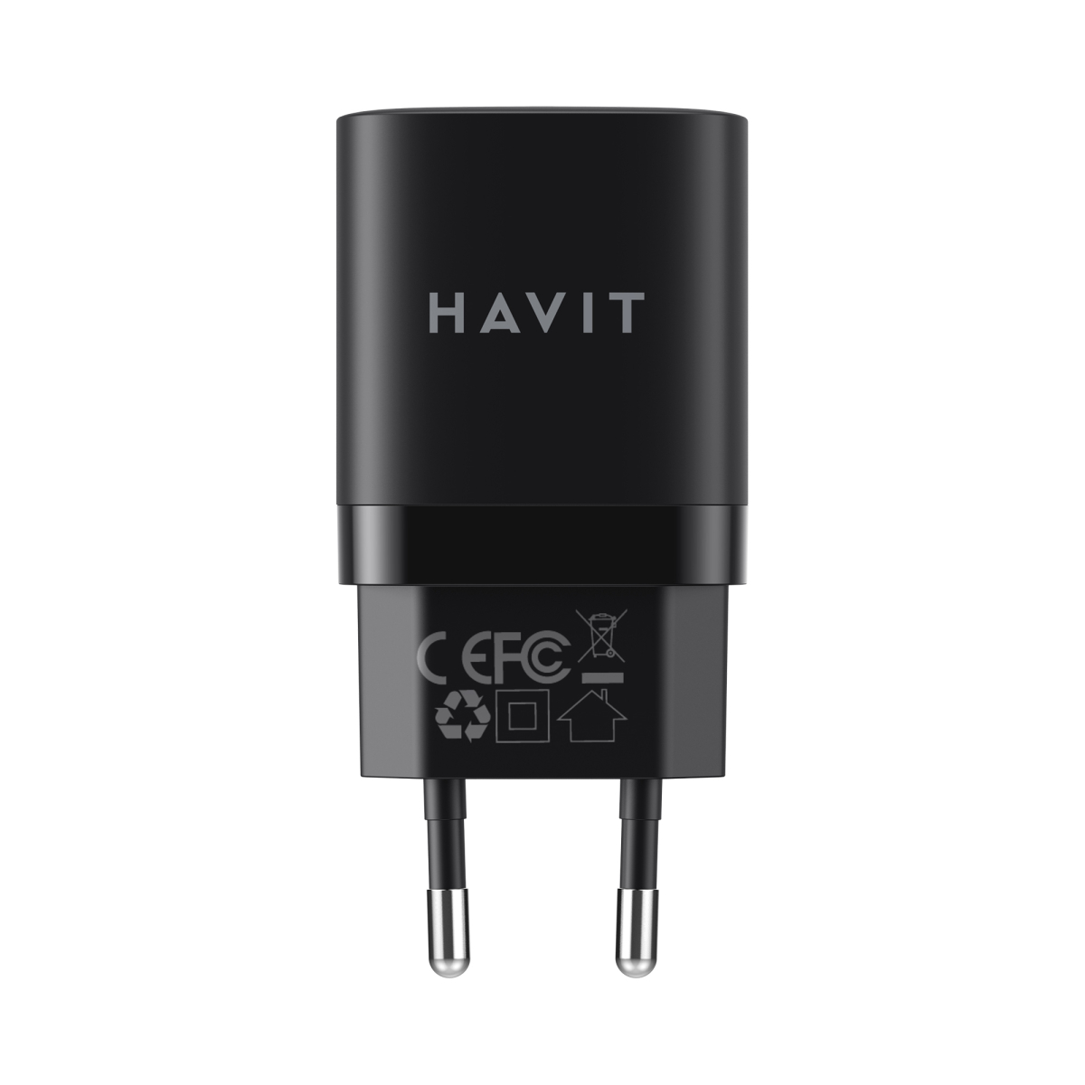 Зарядний пристрій HAVIT HV-UC30 GaN 30W USB+USB-C Black