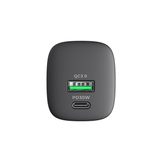 Зарядний пристрій HAVIT HV-UC30 GaN 30W USB+USB-C Black