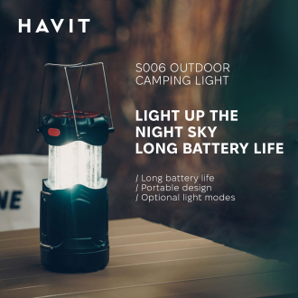 Багатофункціональний ліхтар для кемпінгу HAVIT HV-S006 3W 300Lm