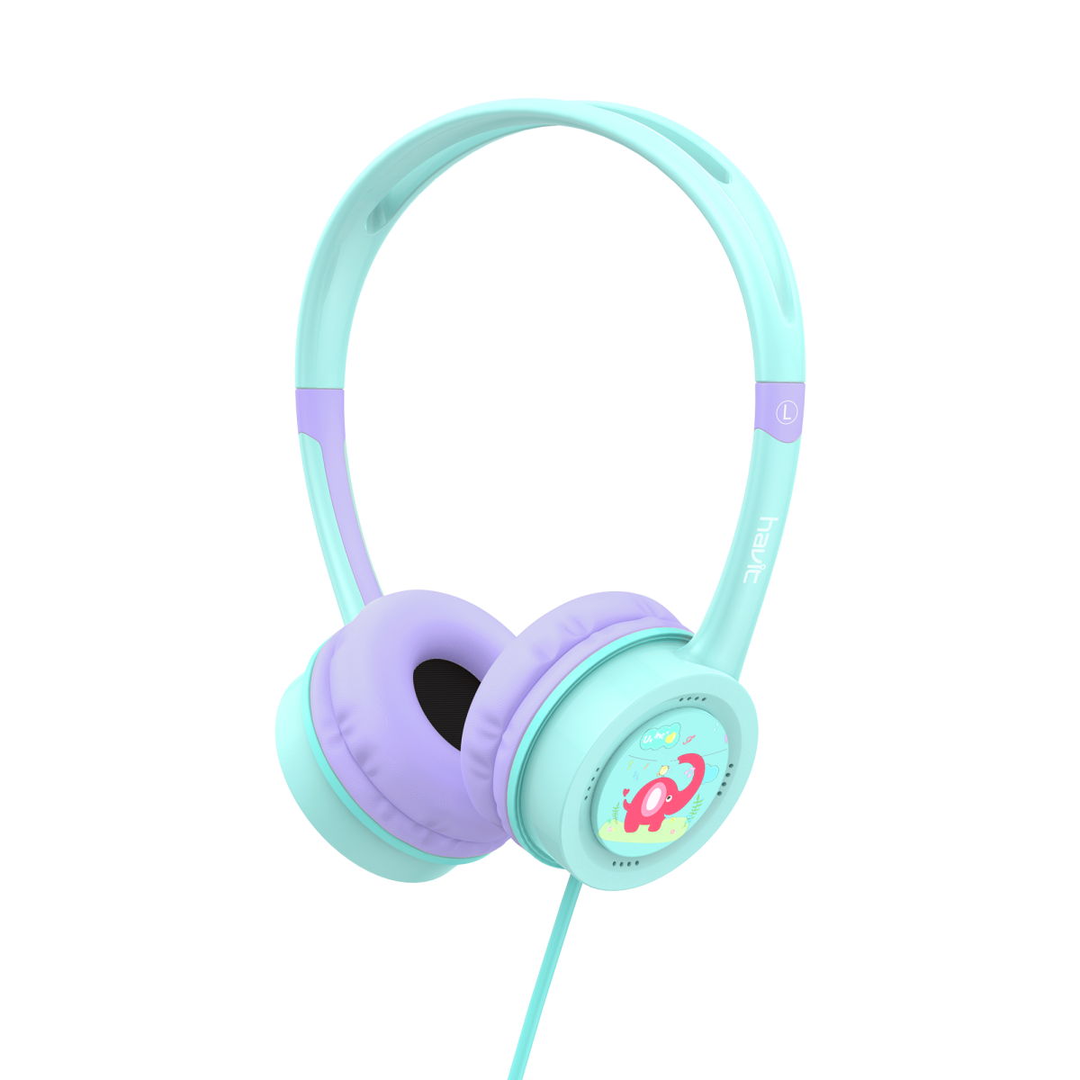 Навушники дитячі дротові накладні HAVIT HV-H210d Green