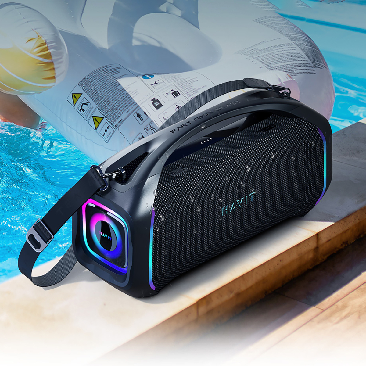 Портативна колонка HAVIT SK910BT (TWO MIC) "Party Blast" 100W IPX6 Black