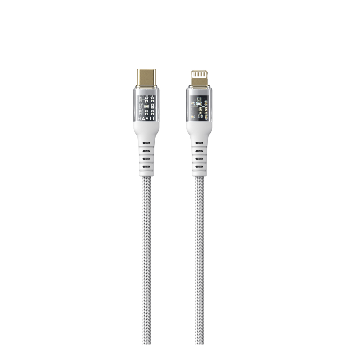 Кабель USB-C - Lightning HAVIT CB6241 PD30W 1м White