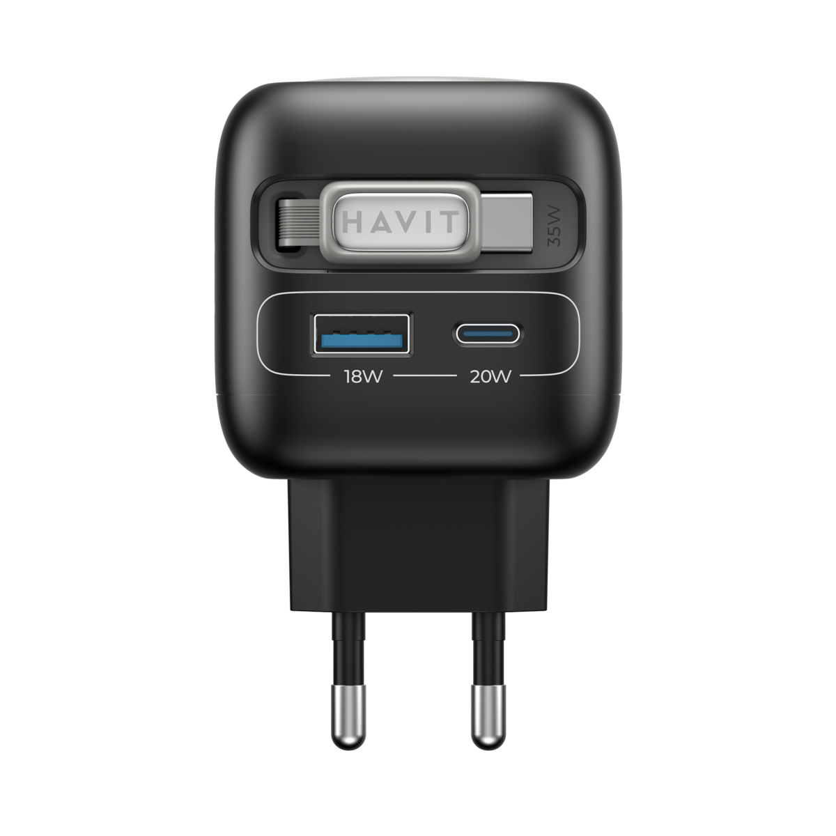 Зарядний пристрій HAVIT UC250 GaN 35W USB-A+USB-C +Кабель USB-C +Watch Charger