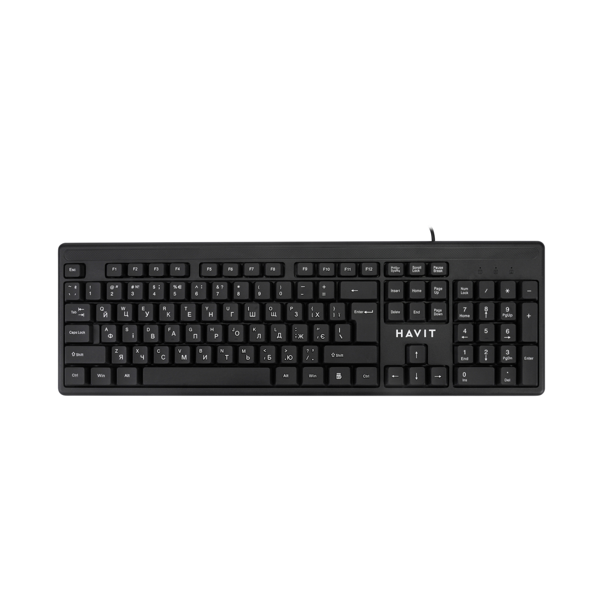 Дротова клавіатура HAVIT HV-KB2001 USB Black