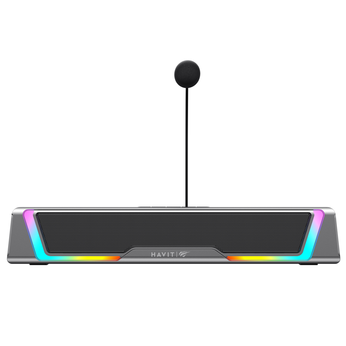 Ігрова колонка SOUNDBAR HAVIT SK221 6W USB+BT RGB Black+Gray