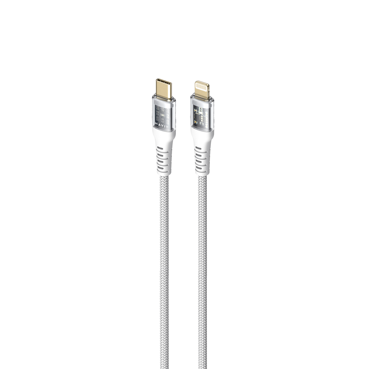 Кабель USB-C - Lightning HAVIT CB6241 PD30W 1м White