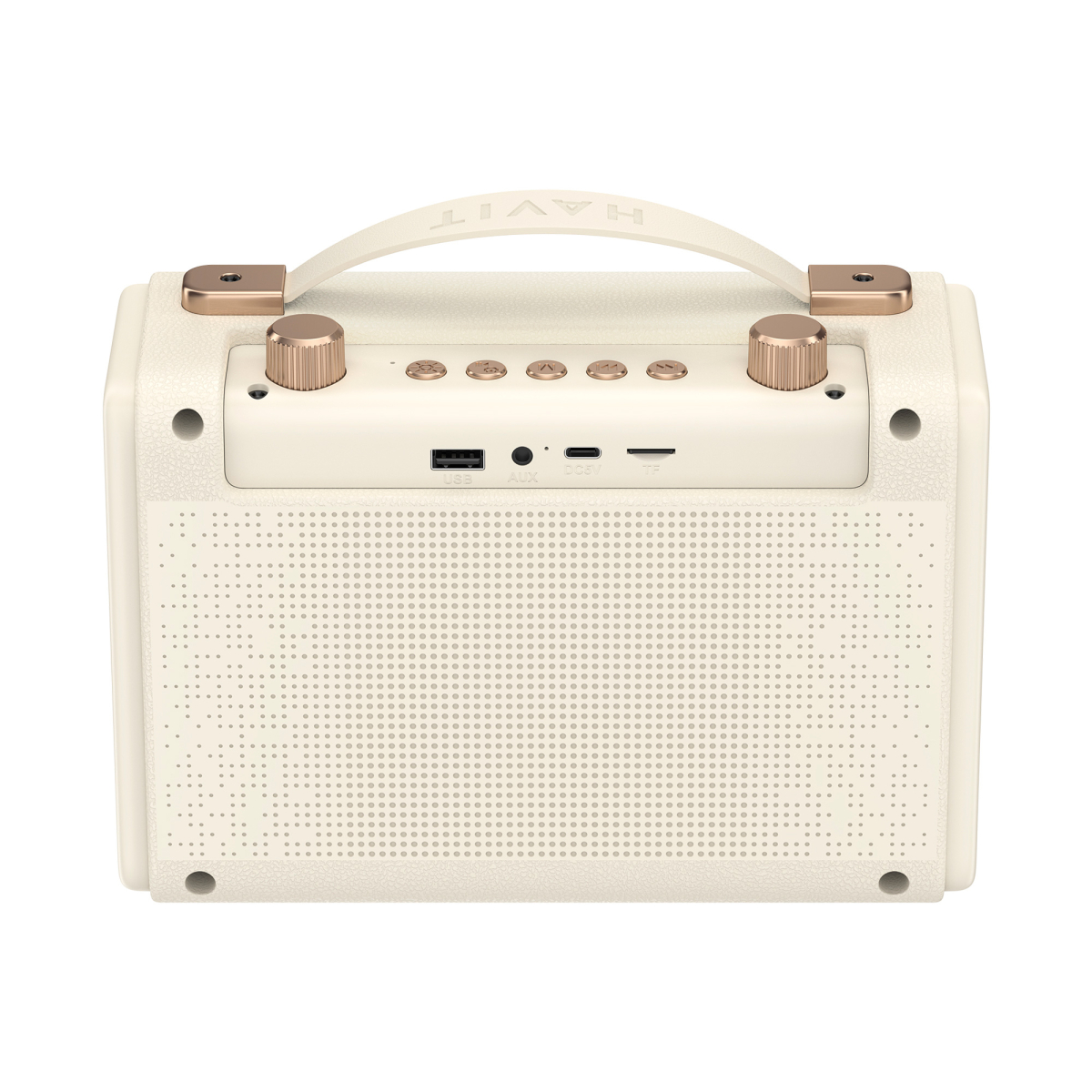 Портативна ретро колонка караоке HAVIT SK823BT 16W RGB Beige