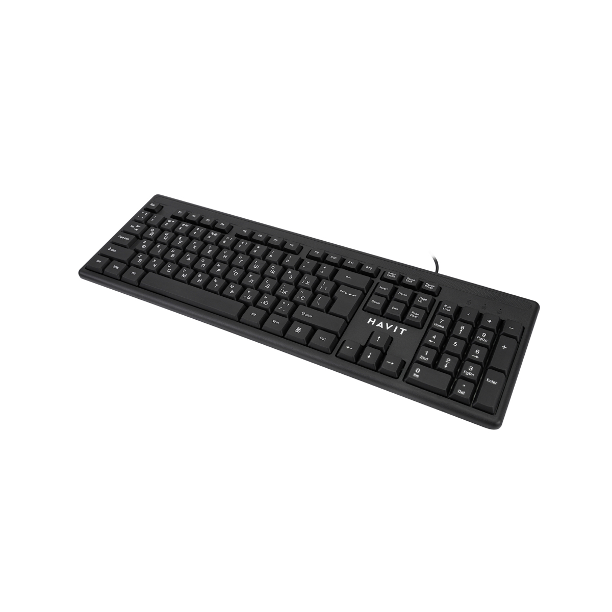 Дротова клавіатура HAVIT HV-KB2001 USB Black