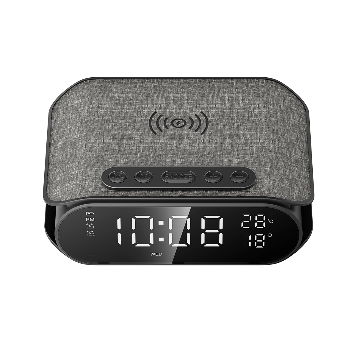 Бездротова зарядка з годинником HAVIT W3040 15W Black