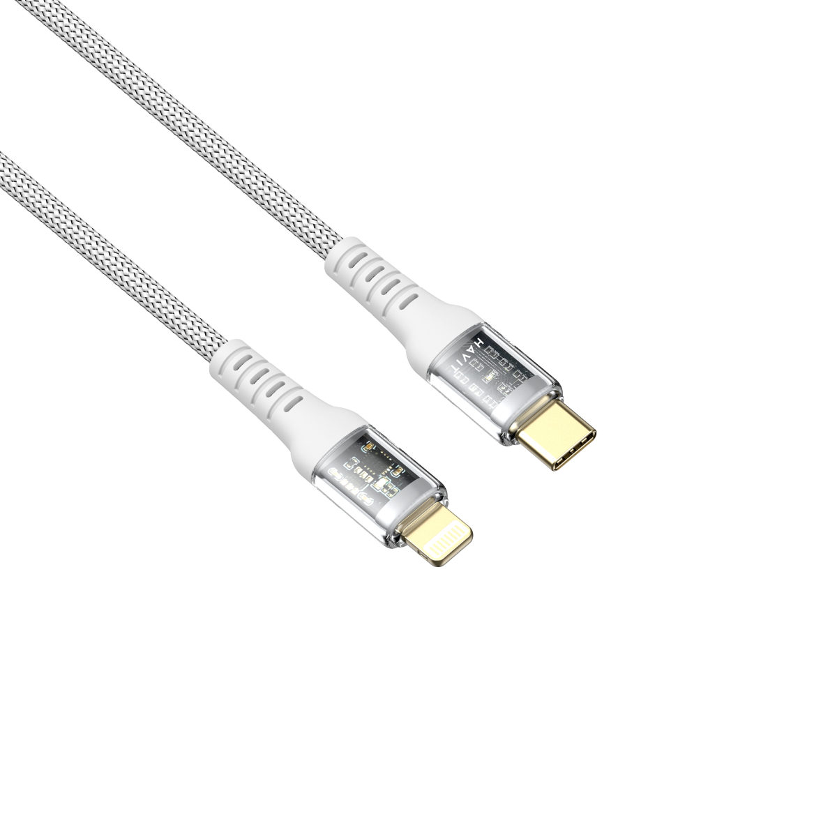 Кабель USB-C - Lightning HAVIT CB6241 PD30W 1м White