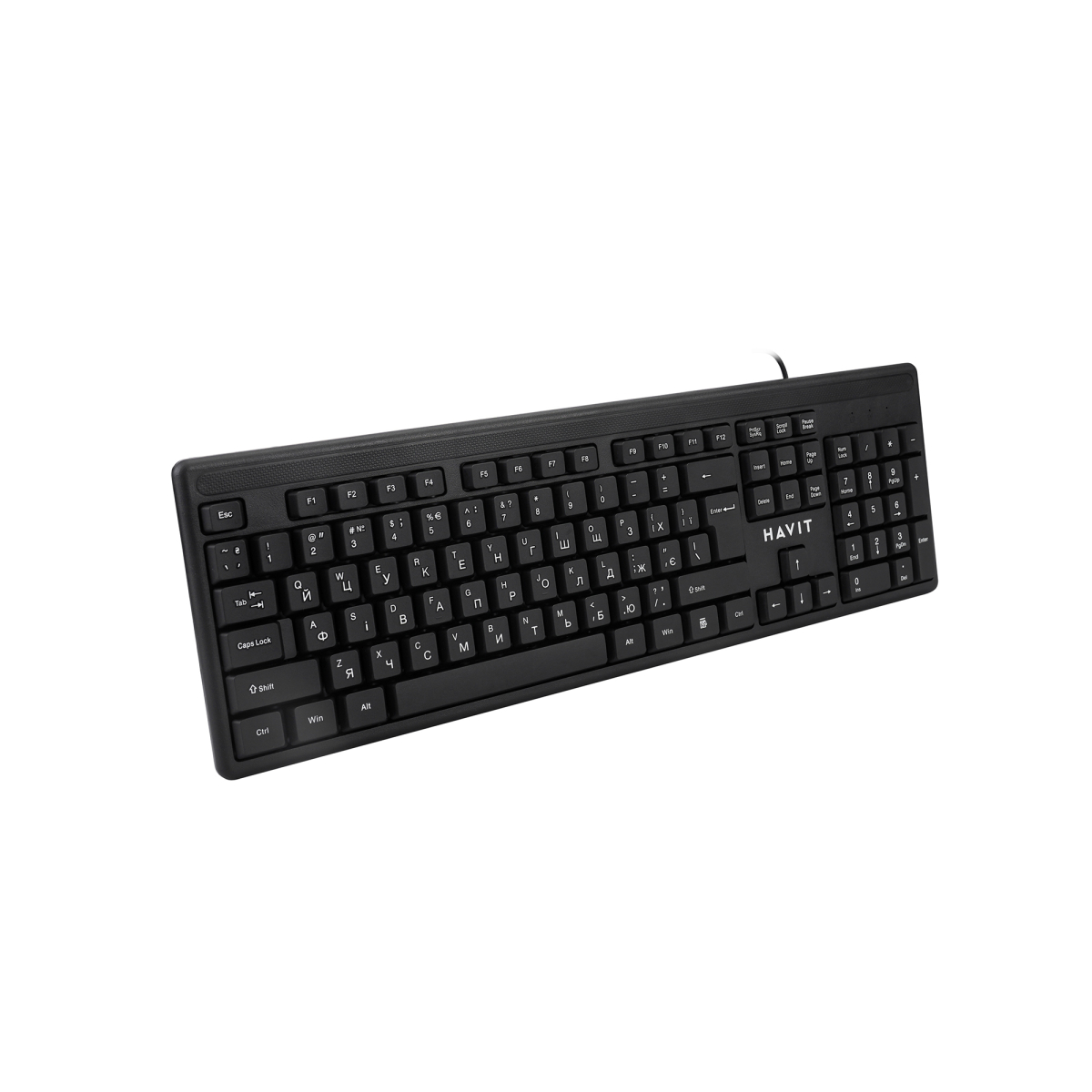 Дротова клавіатура HAVIT HV-KB2001 USB Black