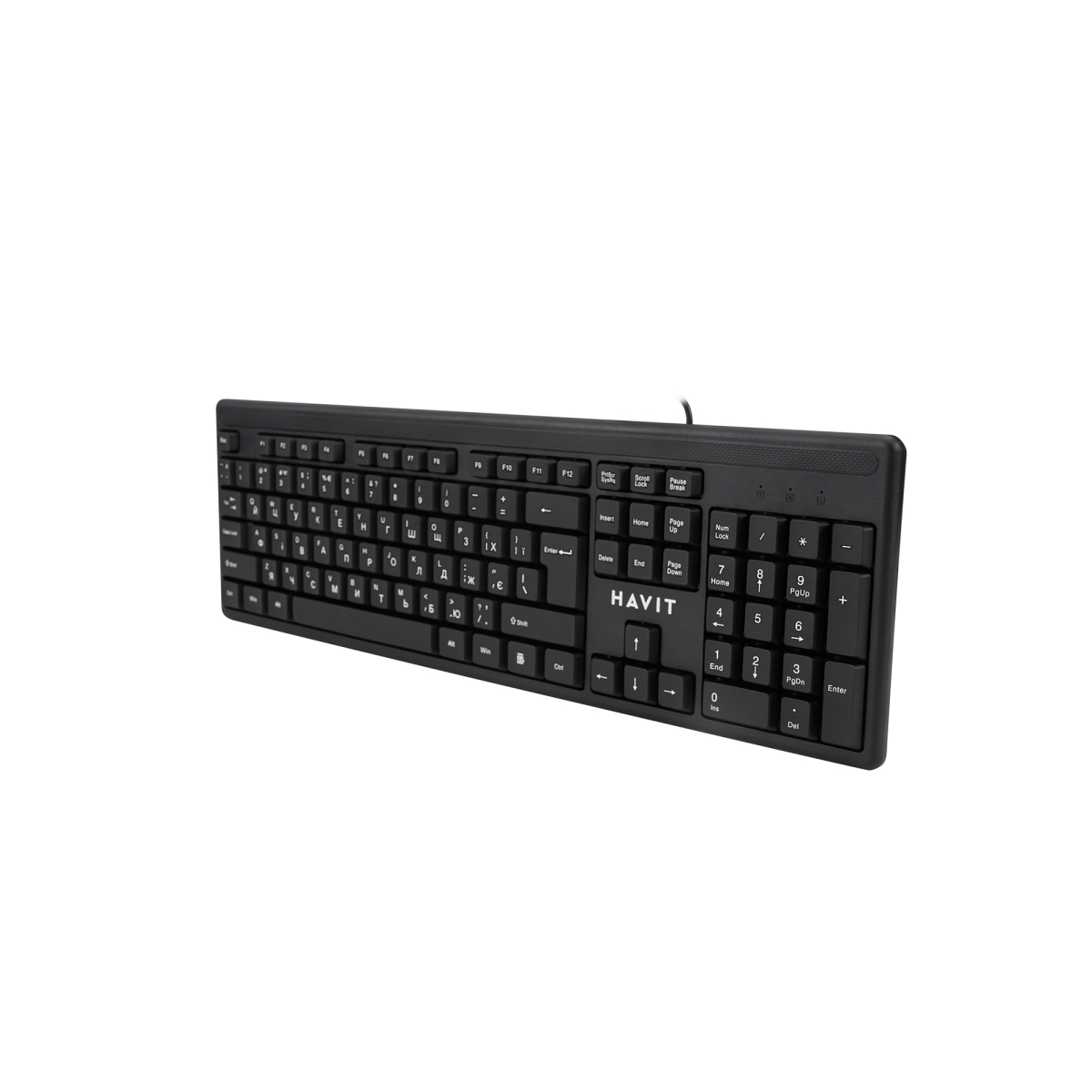 Дротова клавіатура HAVIT HV-KB2001 USB Black