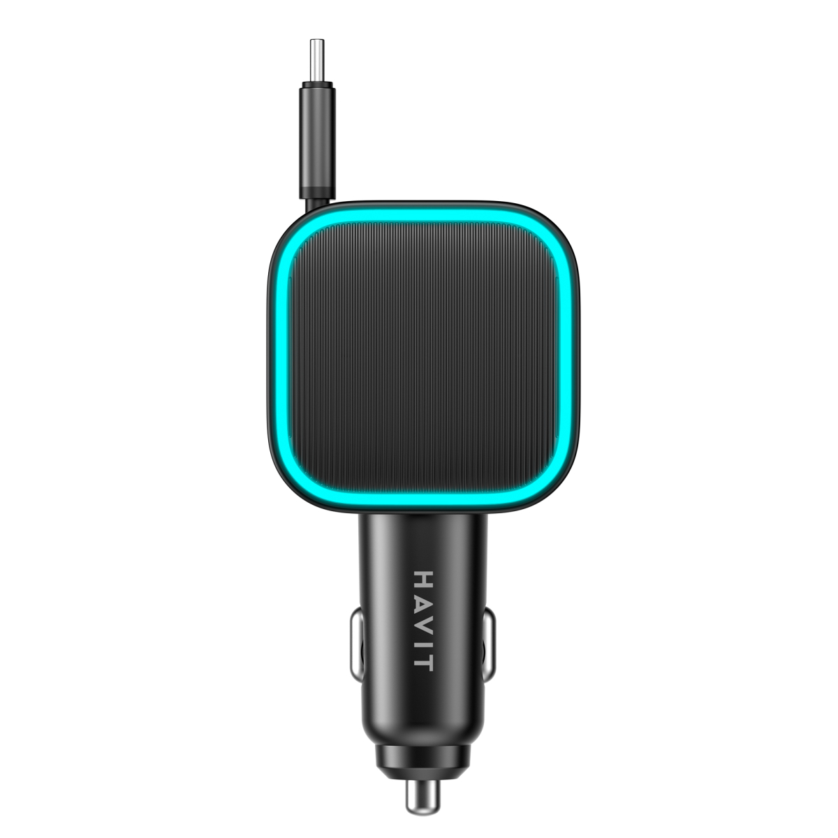 Автомобільний зарядний пристрій HAVIT CC2040 45W USB-A+USB-C +Кабель USB-C Black