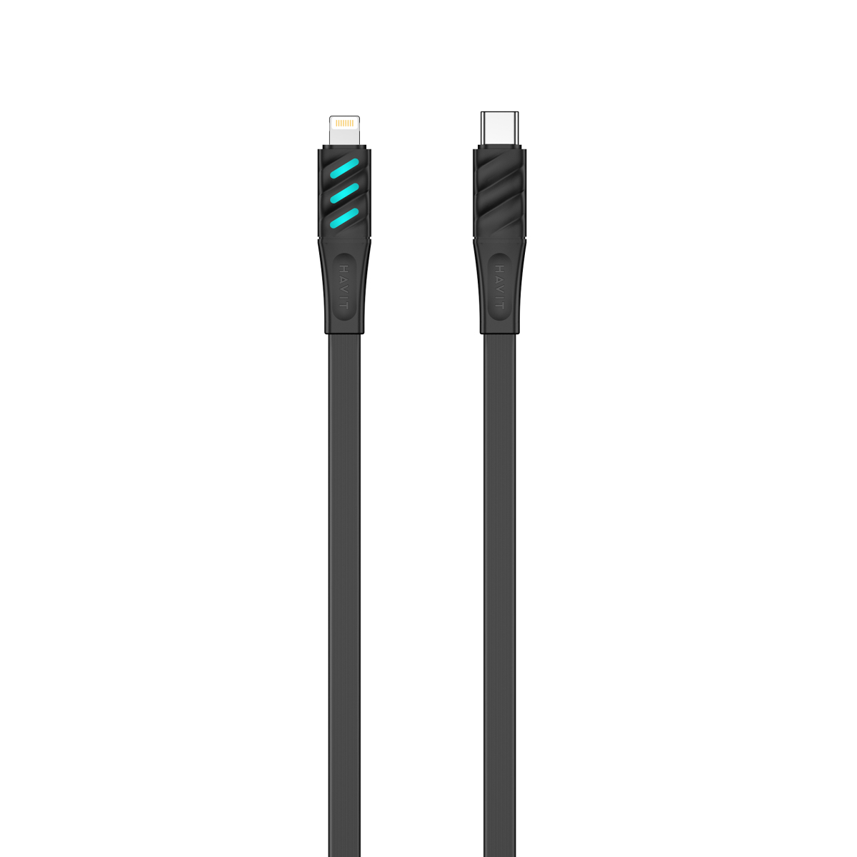 Кабель USB-C - Lightning HAVIT HV-CB6255 PD30W 1м з LED індикатором
