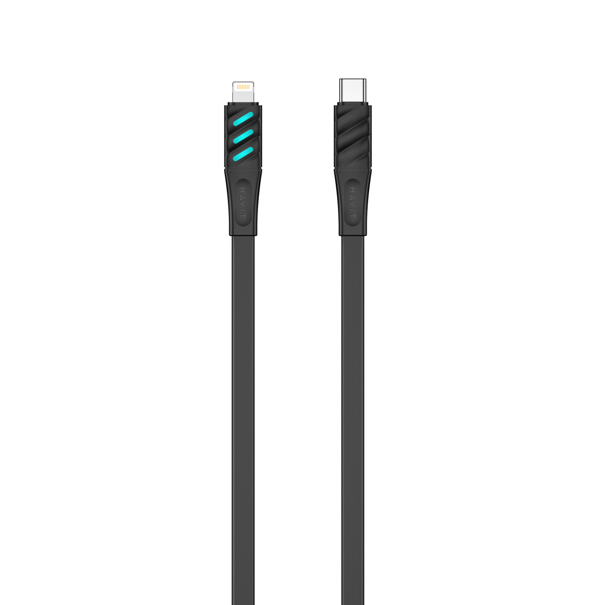 Кабель USB-C - Lightning HAVIT HV-CB6255 PD30W 1м з LED індикатором