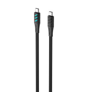 Кабель USB-C to USB-C HAVIT HV-CB6254 PD60W 3A 1м з LED індикатором Black