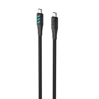 Кабель USB-C to USB-C HAVIT HV-CB6254 PD60W 3A 1м з LED індикатором Black