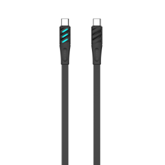Кабель USB-C to USB-C HAVIT HV-CB6254 PD60W 3A 1м з LED індикатором Black